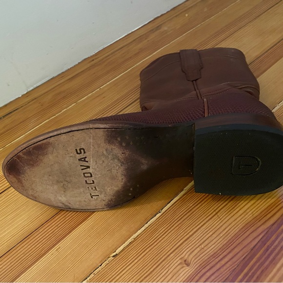 Tecovas The Nash Men’s Cowboy Boots 9.5 EE Exotic Lizard Brown Roper Made Mexico - Picture 13 of 16